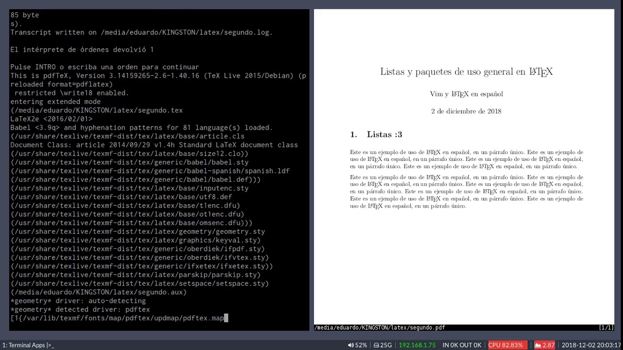 Tutorial de LaTeX 02: Listas y formato de márgenes e interlineado
