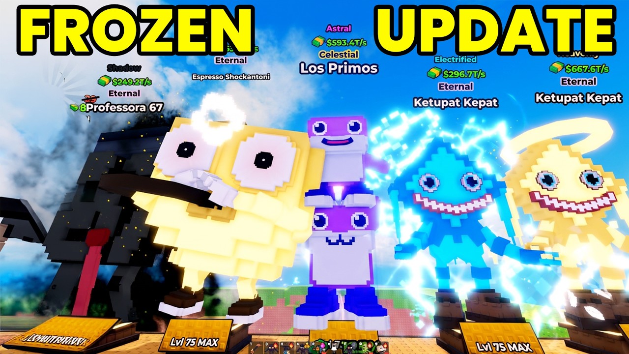 Frozen Update & 100x Luck Got Me Astral Los Primos In Kick A Lucky Block Roblox