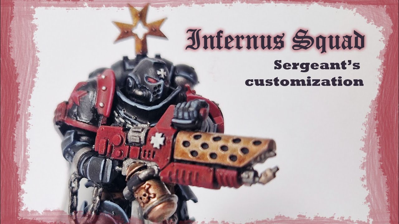 I made a customized Infernus Squad Sergeant for my Black Templars! #warhammer40k