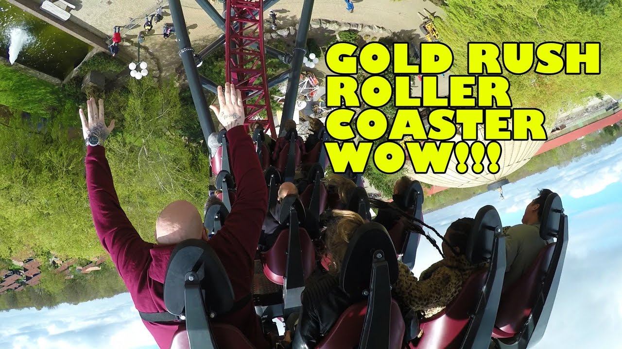 AWESOME Gold Rush Roller Coaster Back Seat POV Slagharen Netherlands 2017