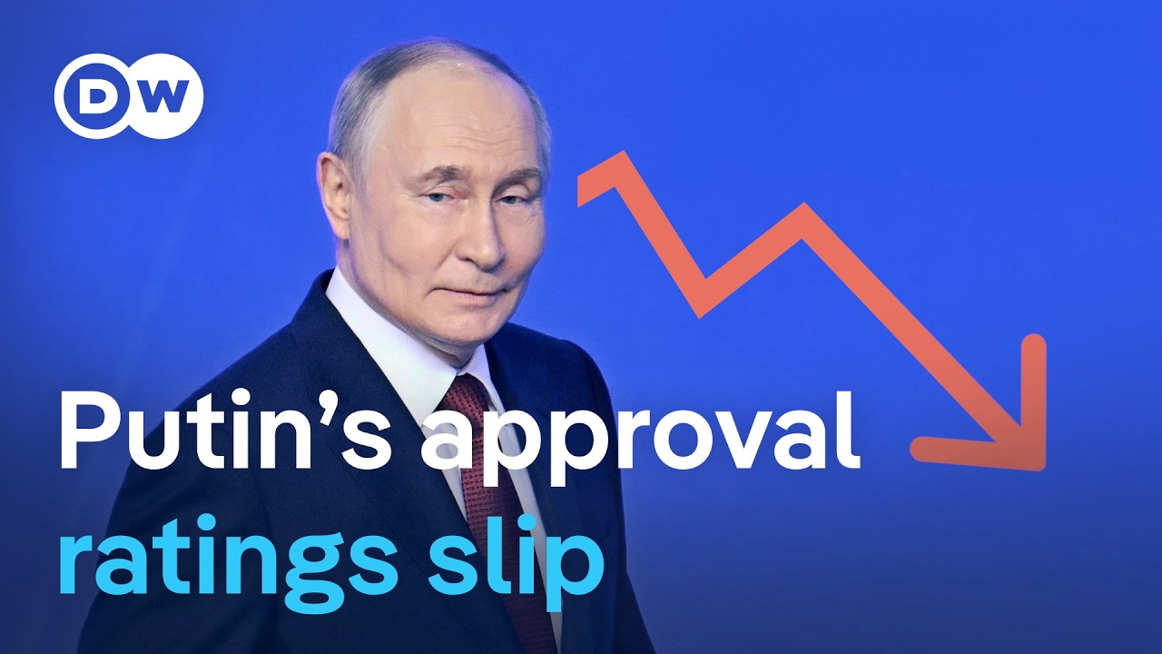 Putin's approval ratings fall to lowest level since 2022 | DW News