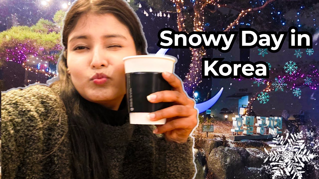 How I Spent a Snowy Day in Korea ❄️🇰🇷 | Pav Bhaji, Café & Chill