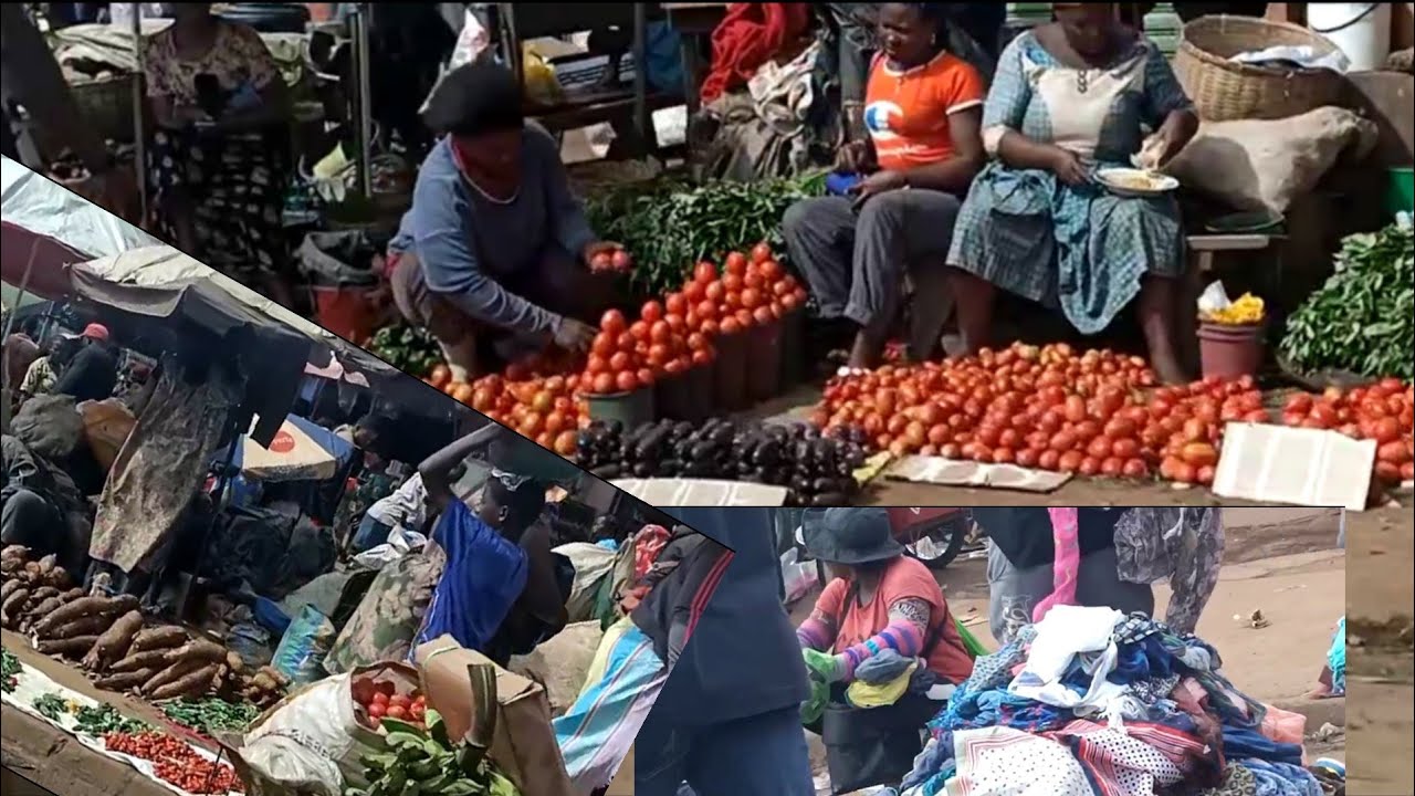 Walking Outside The Most Popular  Market In Yaounde, Cameroon/ Mokolo Market/