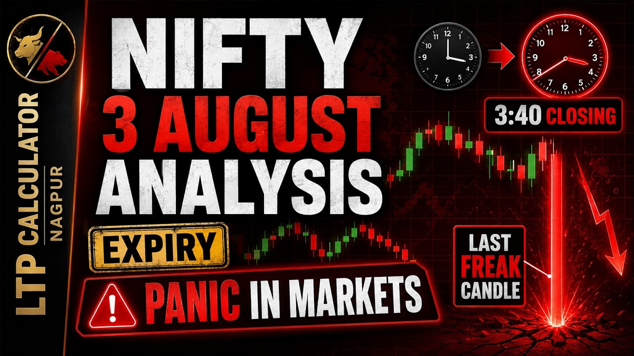 NIFTY Last Candle Shock! 🚨 | August 3 Analysis | New 3:40 Closing Rule Before Expiry