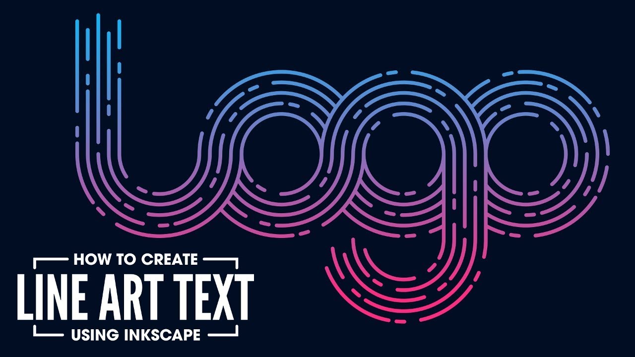Inkscape Tutorial: Line Art Logo Text