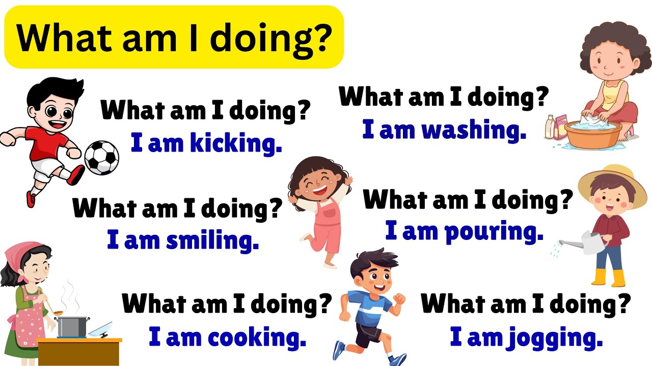 What Am I Doing? | English Speaking Practice for Beginners | English Q&A #learnenglish #kidslearning