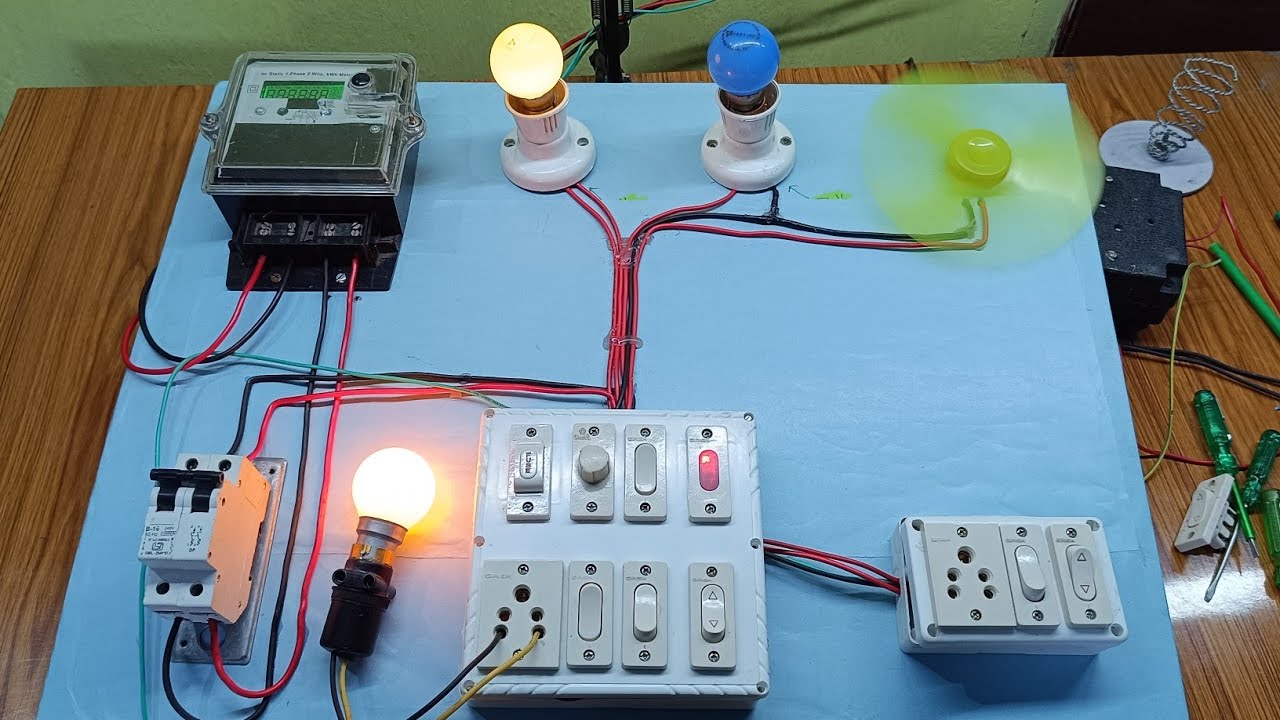 Single room wiring connection and daigram || use 2way switch||mcb se ek room ka connection kaise kre