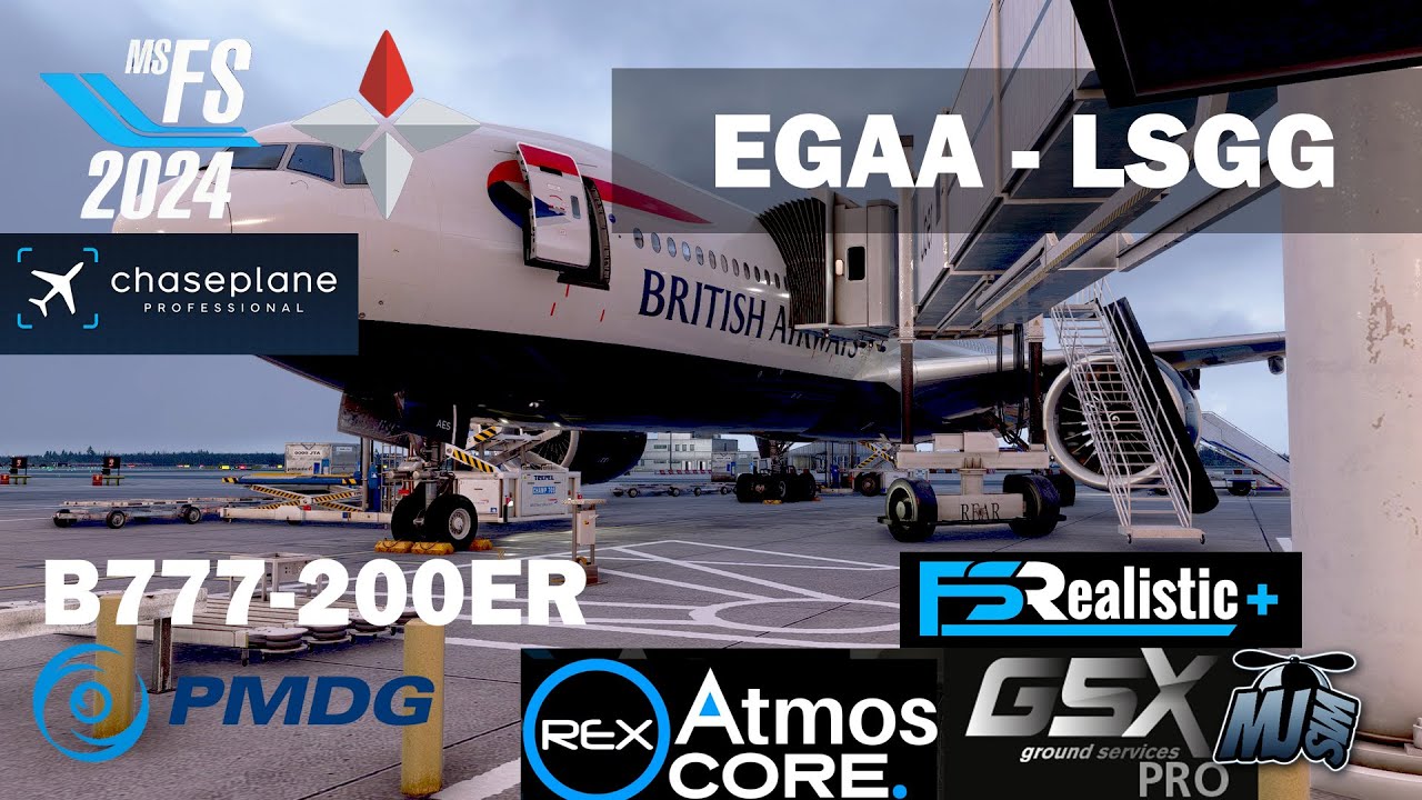 Lecimy w symulatorze MFS2024 z Belfastu do Genevy | B777-200 od PMGD #mfs2024