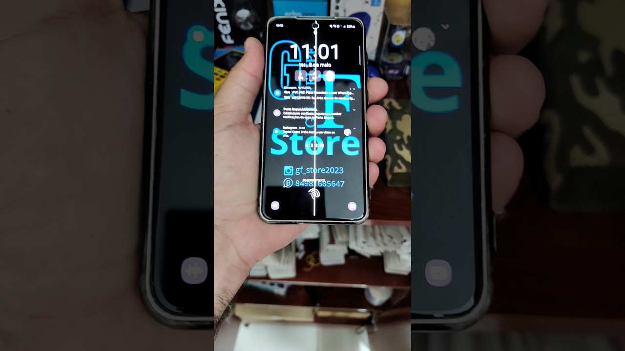 linha branca na tela do s21 fe pos atualiza&ccedil;&atilde;o 😢