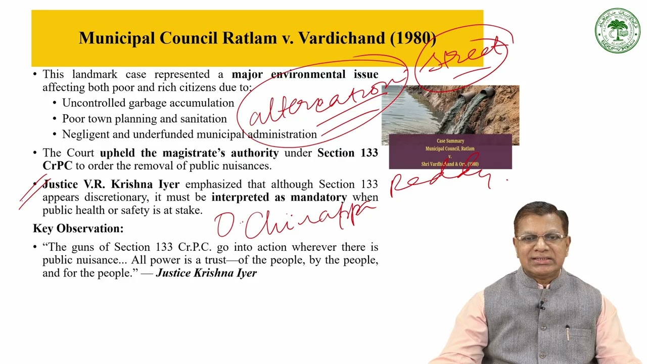 Lecture 21: Judicial Recognition & Common Law Remedies for Environment Protection