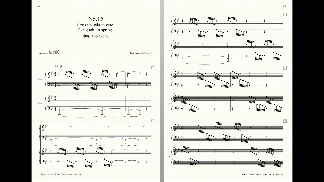 Rockzaemon “Pluviam” Preludes for 2 Pianos  No.15