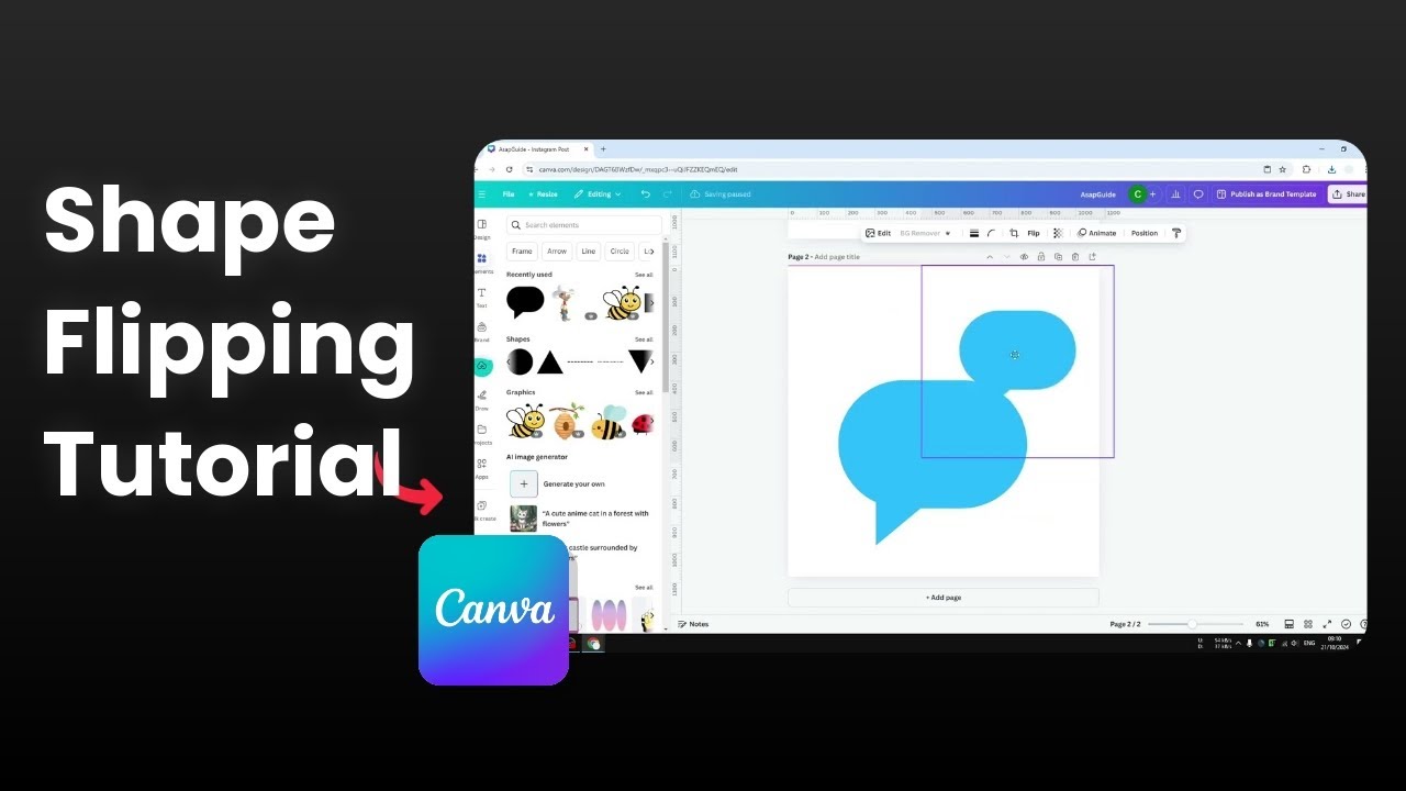 How to Flip Basic Shapes in Canva