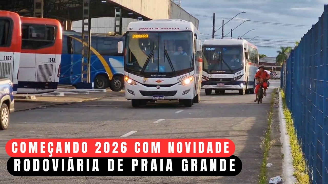 NOVIDADE NO PAIXÃO BUS | AMANHECENDO NA PRAIA GRANDE E A MOVIMENTAÇÃO NO COMEÇO DE 2026