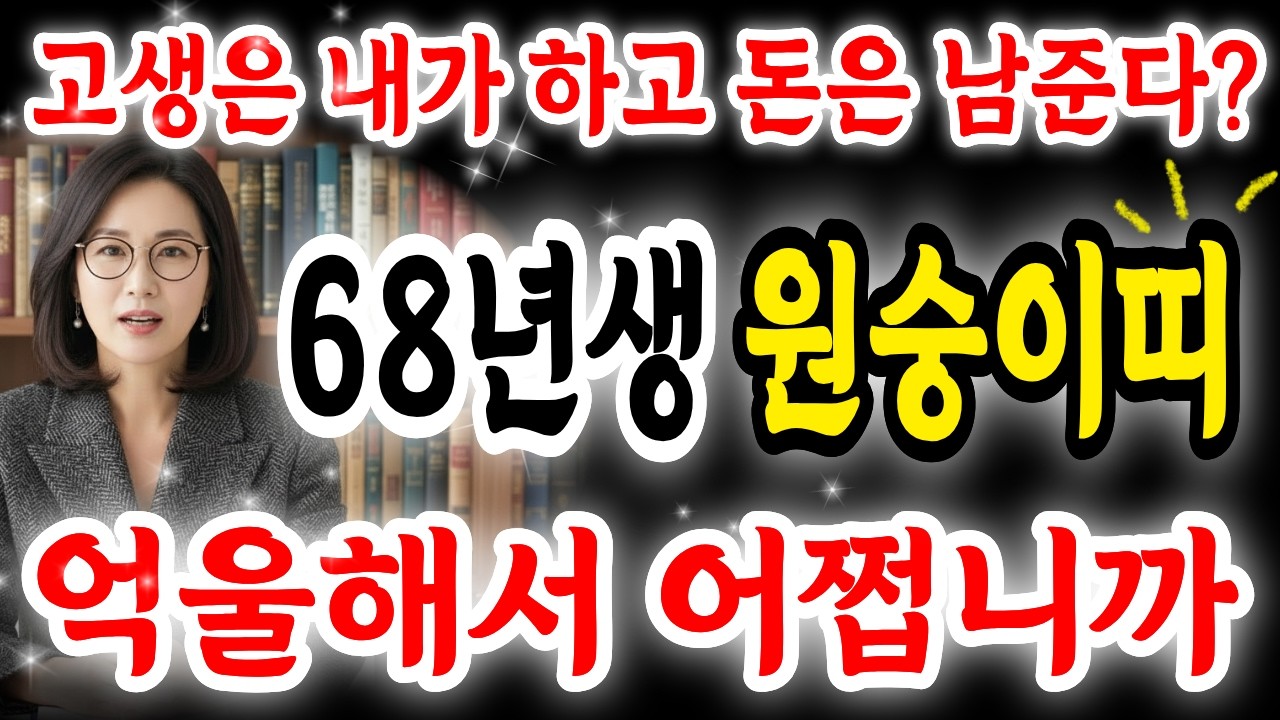 [충격!!🐵68년생 원숭이띠] 제 말 들어보시고 ‘대운’으로 바꿔보실래요? 죽 쒀서 개 주던 인생, 2026년에 끝장냅시다.│명리학자 이도경