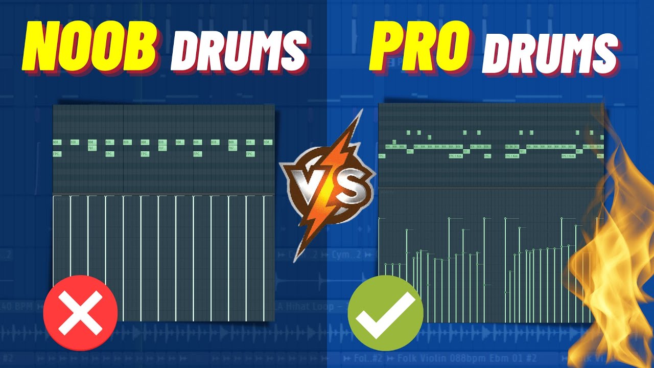 Noob Vs Pro Drum Pattern | Hindi