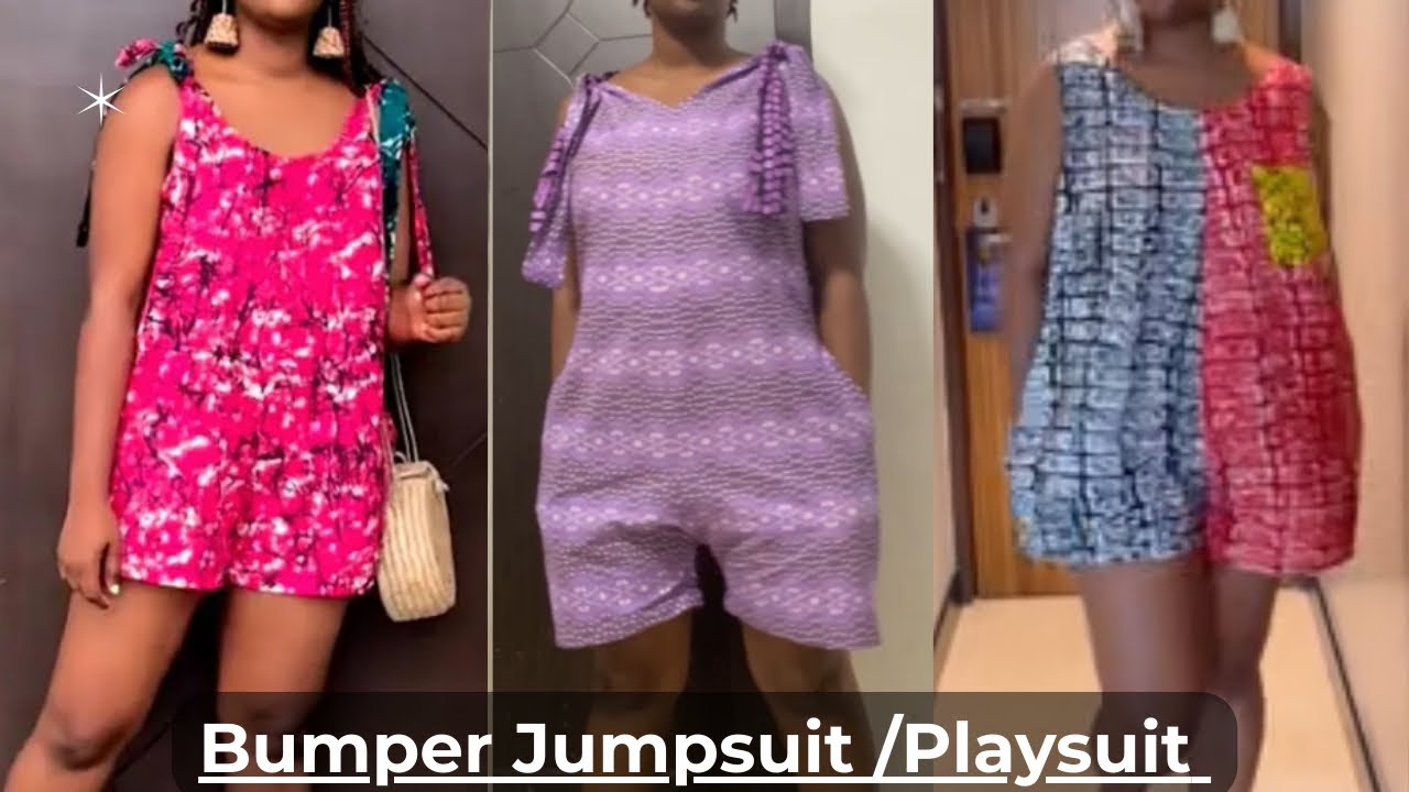 How to make this Playsuit with pockets and straps | Romper jumpsuit, Beginners friendly