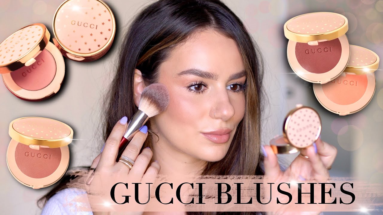 GUCCI BLUSHES :4 COLORS || Tender Apricot, Sweet Peach, Rosy Tan, Warm Berry || Application + Review