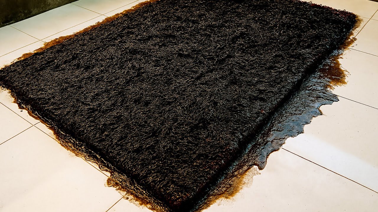 Satisfying Slime Removal from Filthy Shaggy Carpet (ASMR Bliss!)