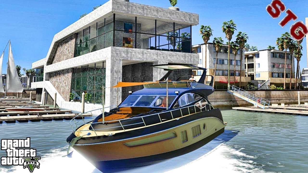 BOAT MANSION| WORK!!!| (GTA 5 MODS ROLEPLAY) 4K