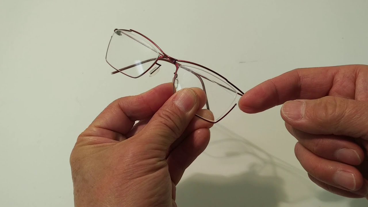 Y-Concept Titanium frame - Prescription Lens installation with groove mounting technique