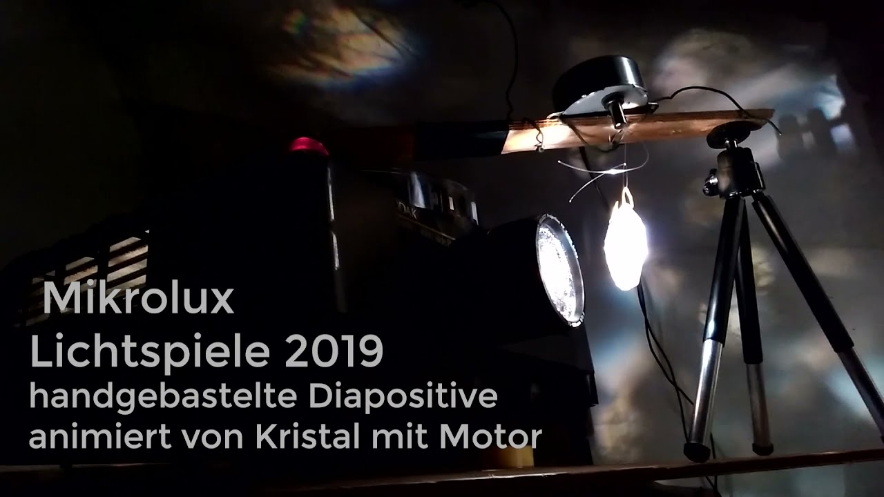 kinetische Kunst, Mikrolux Diainstallation im Gew&ouml;lbekeller