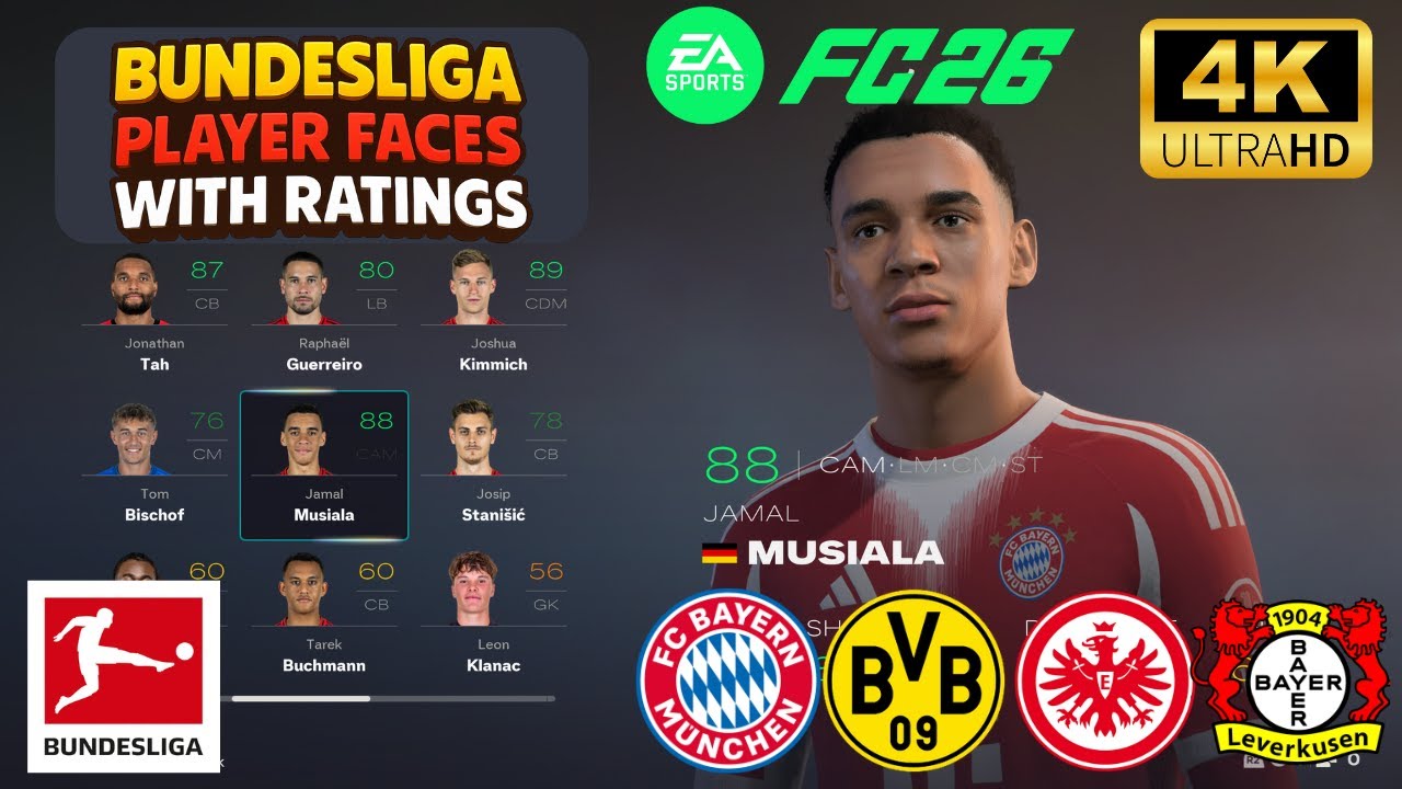 EA FC 26 | BUNDESLIGA - ALL Player Faces & Ratings in FC 26