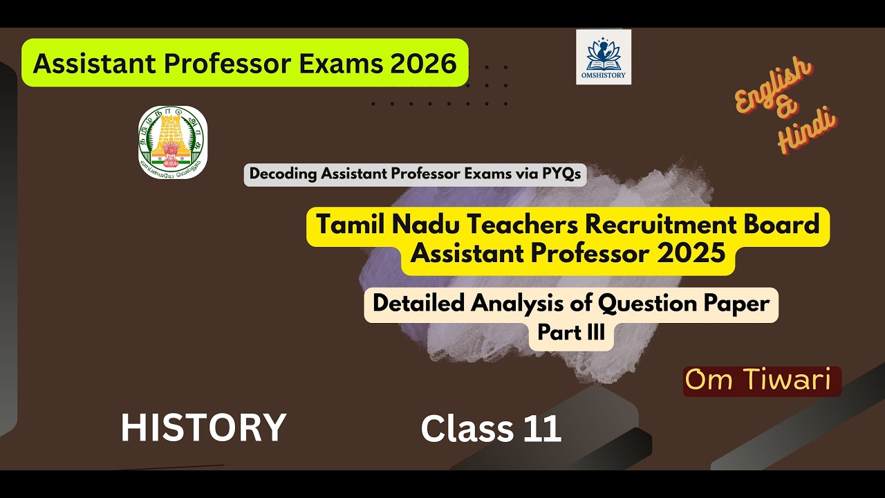 TRB Assistant Professor I Part 3 I Assistant Professor I Tamil Nadu I PYQ Analysis I UGC NET I 2026