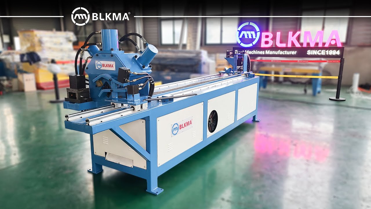 BLKMA Angle Steel Flange Production Line / CNC Hydraulic Angle steel cutting and punching machine