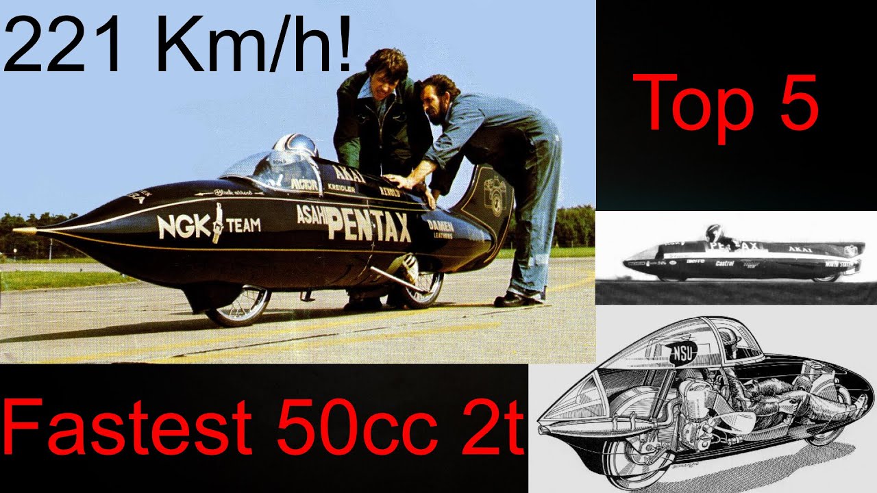 Top 5 fastest 50cc 2t ever, all the speed records