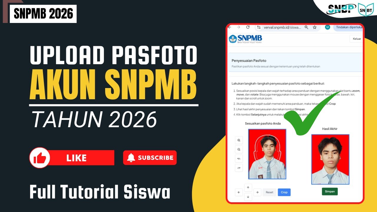 Cara Upload Pasfoto SNPMB 2026: Ketentuan Ukuran & Format Resmi