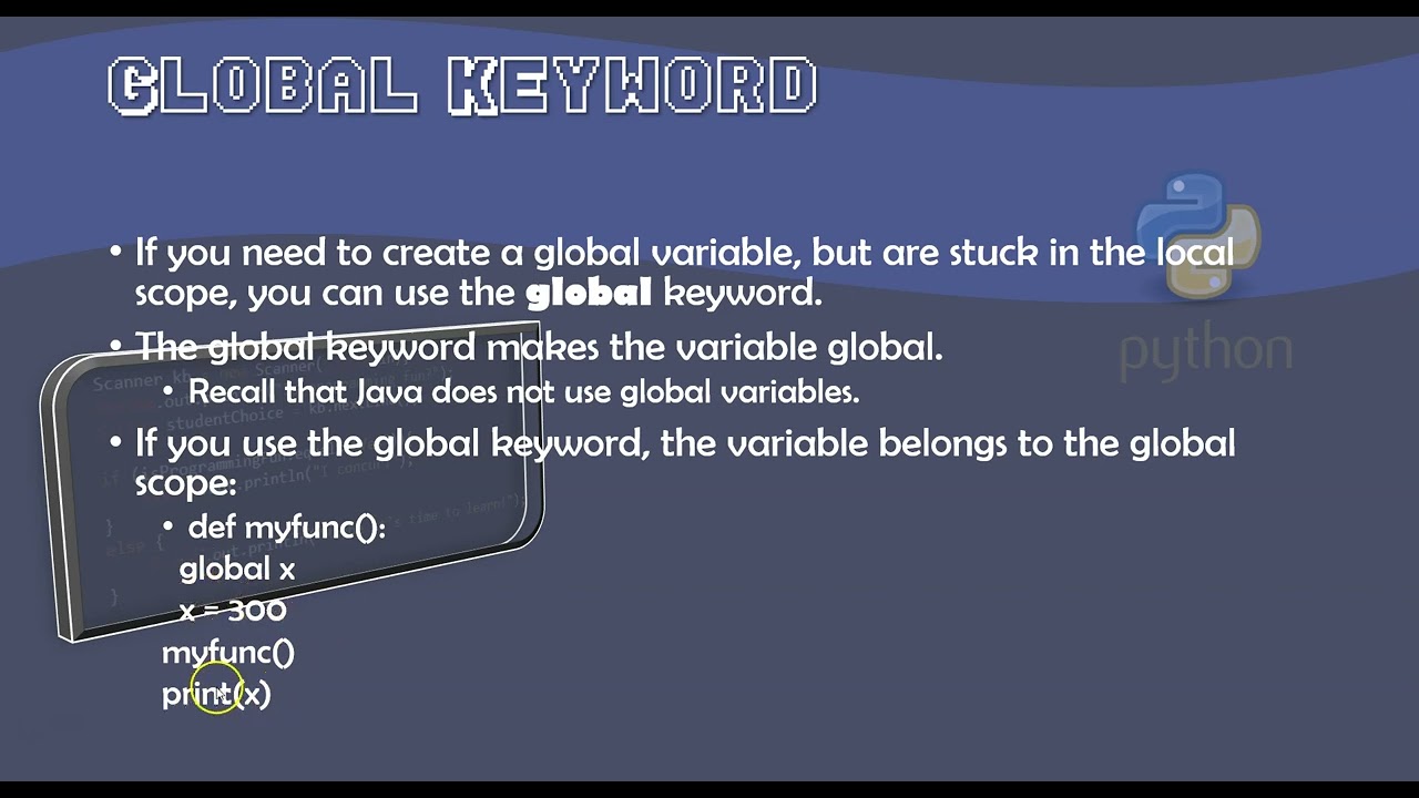 3.20 Scope of Variables