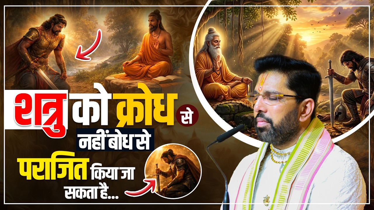 शत्रु को क्रोध से नहीं बोध से पराजित किया जा सकता है - Shri Anurag Krishna Shastri Ji