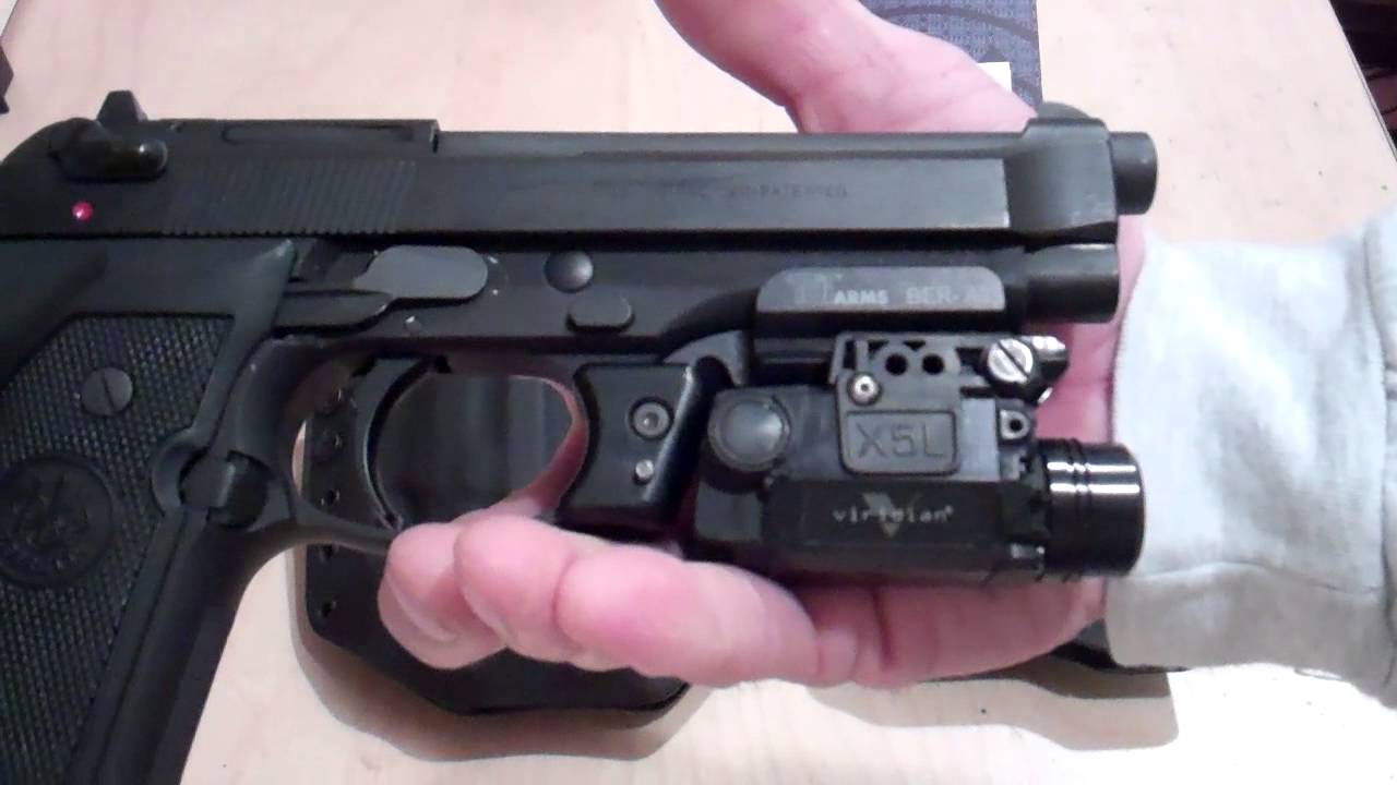 Holster for Beretta 92 with rail adapter BERA1