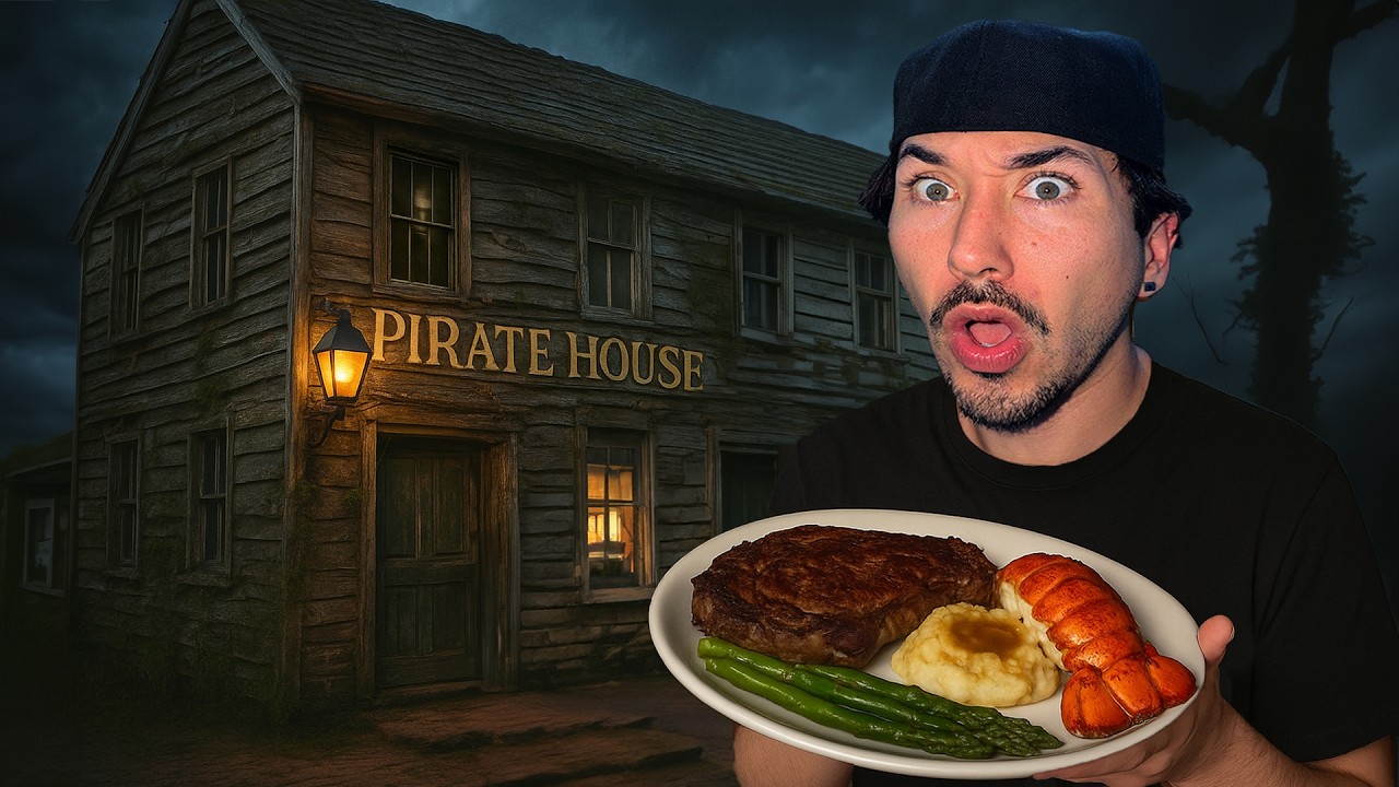 Обед в старейшем ресторане Саванны, штат Джорджия... (Пиратский дом с привидениями)