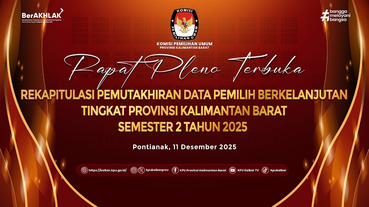 REKAPITULASI PEMUTAKHIRAN DATA PEMILIH BERKELANJUATAN TINGKAT PROVINSI KALBAR SEMESTER 2 TAHUN 2025