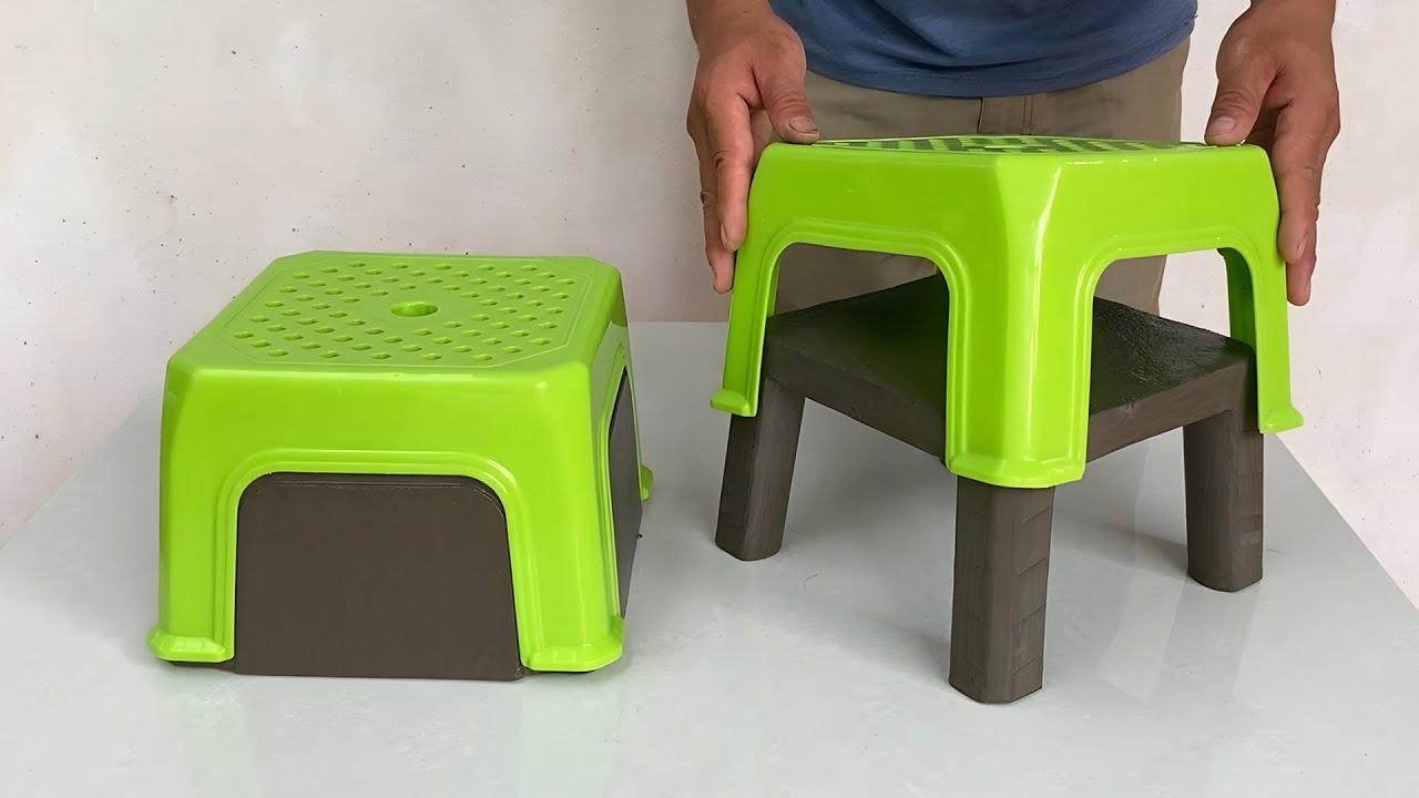 How to make home decoration from plastic chair and cement anyone can do