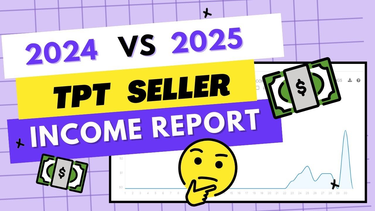 TPT INCOME REPORTS 2024 VS 2025 - Third Year Teachers Pay Teachers Seller - Online Hustles