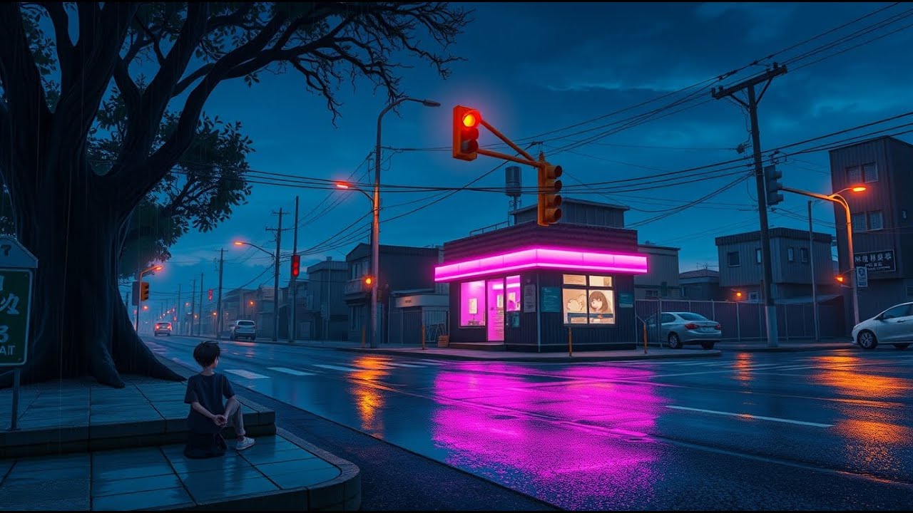 Gentle Rain with Lo-Fi Music | Japanese Evening Vibes