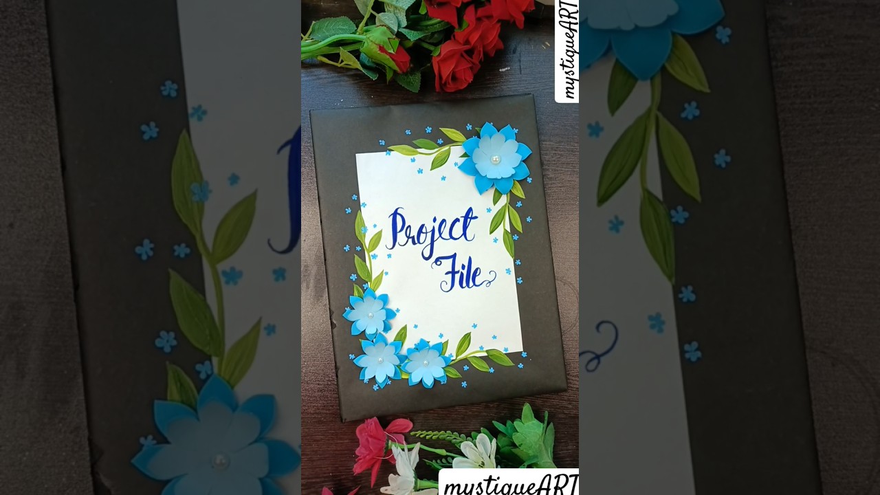 Easy project file decoration idea 💡#shorts #youtubeshorts #projectfilecover