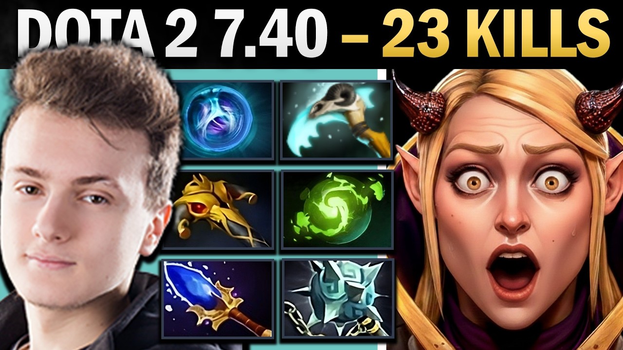 Invoker Mid with 23 Kills and Double Combo - Pro Dota 2 Gameplay