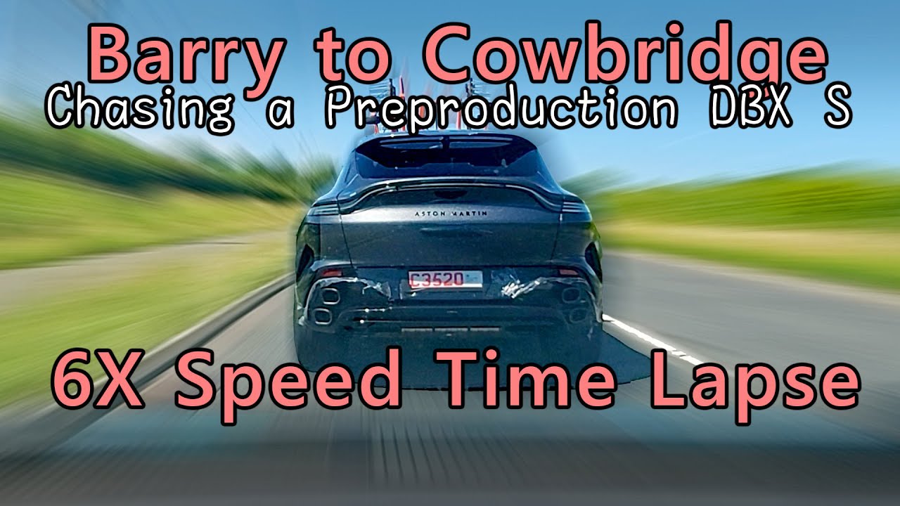 Barry to Cowbridge, Driving in Wales Time Lapse, I spot an Aston Martin DBX S.