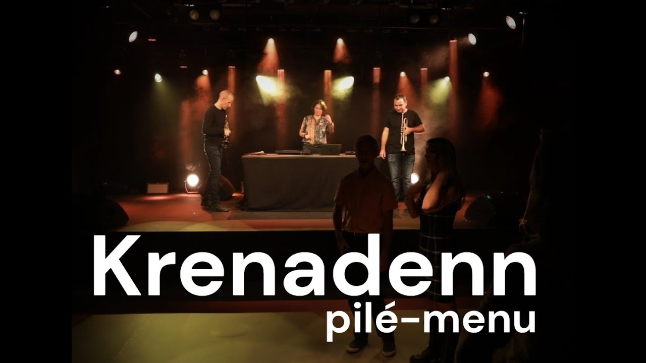 Krenadenn formule live en trio : Pilé-menu (fest-noz electronic music with trap, voice and trumpet)