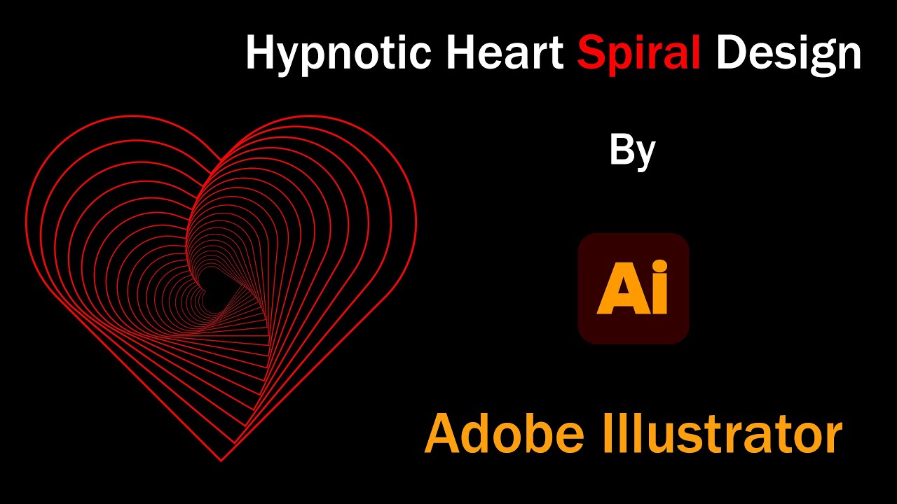 “Trending Heart Spiral Line Art Design – Adobe Illustrator Guide”