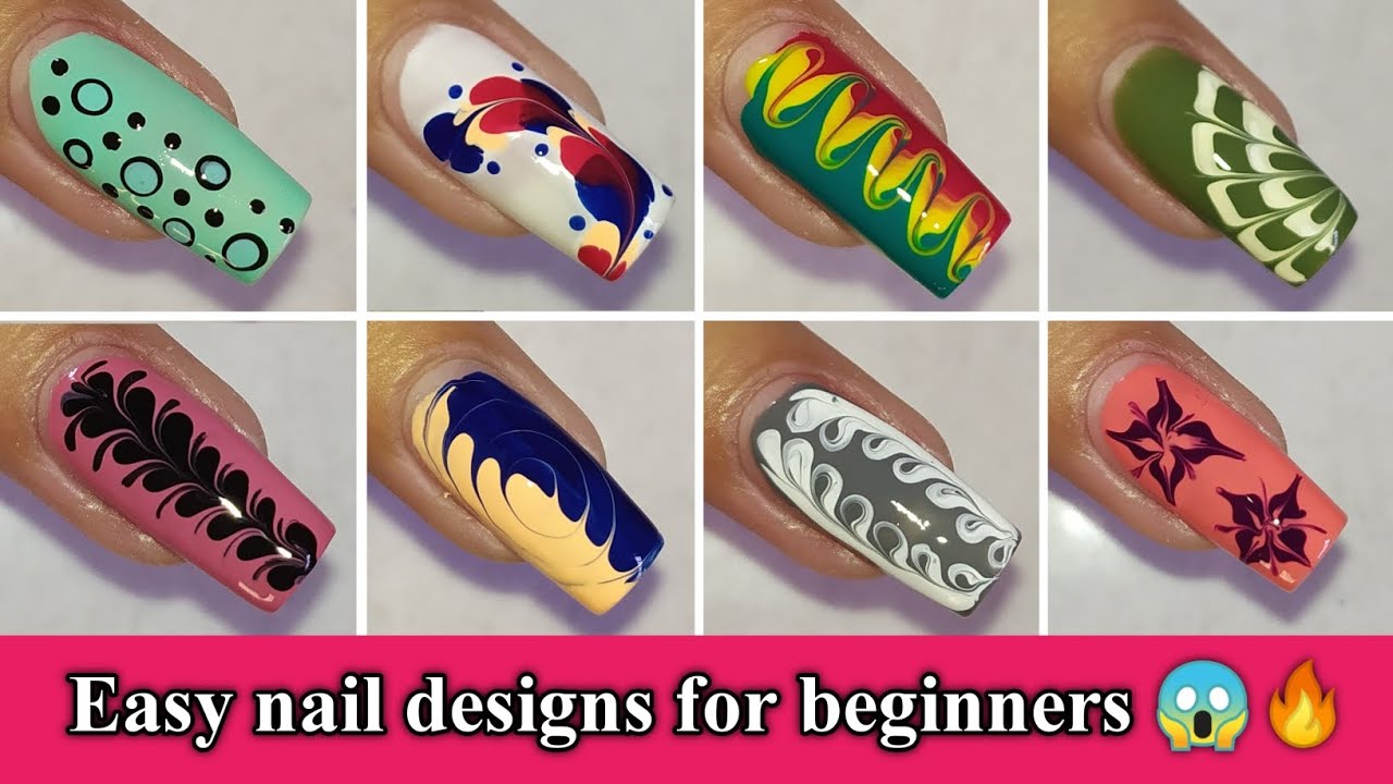 Easy nail designs for beginners || Nail art at home|| #naildesign #nailart #easynailart #nails
