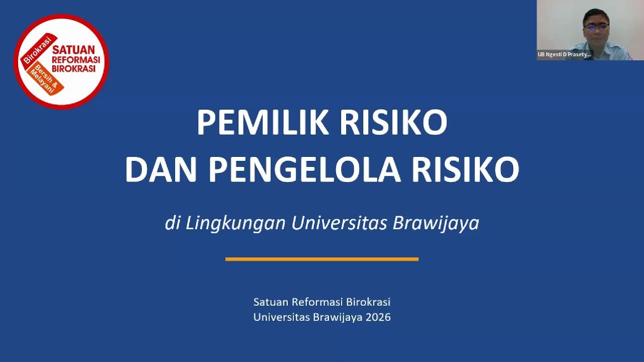 Sosialisasi Tugas Pokok dan Fungsi Pemilik Risiko dan Pengelola Risiko