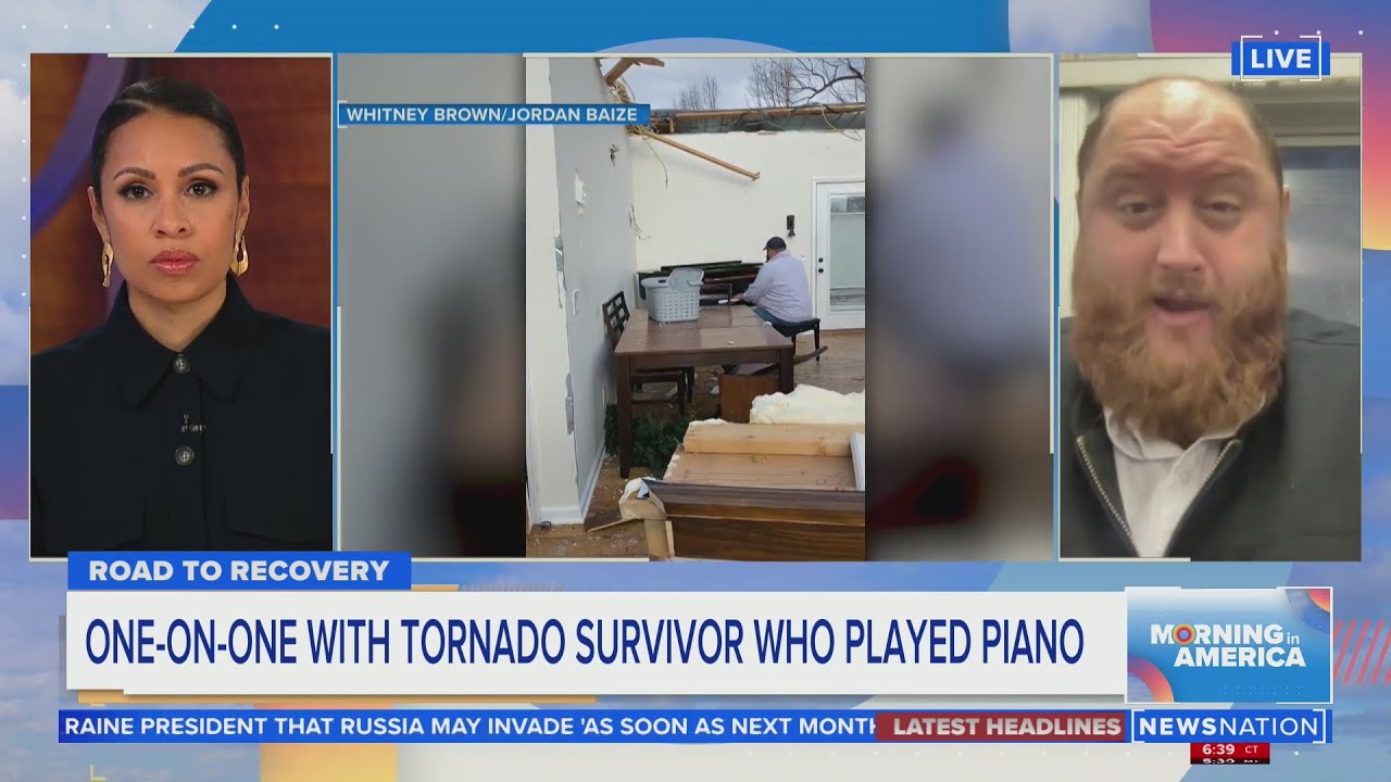 Man plays piano in home destroyed by Ky. tornado | Morning in America