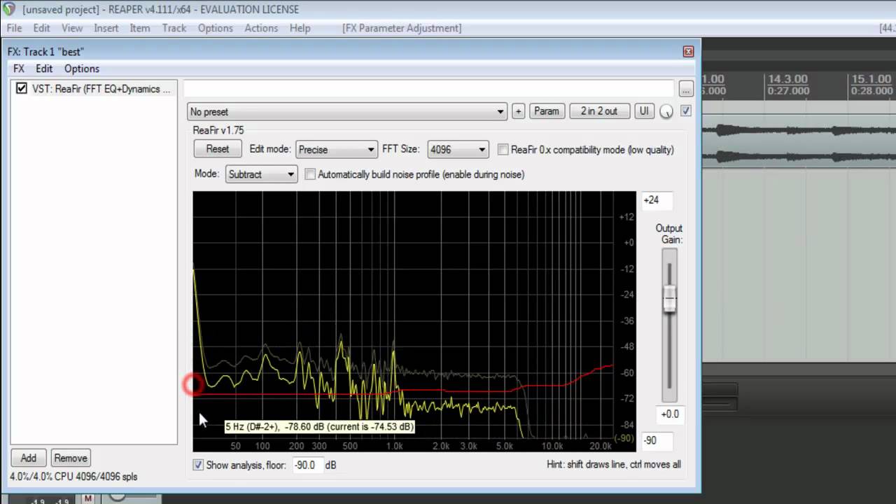 Noise reduction with Cockos Reaper - rearFir