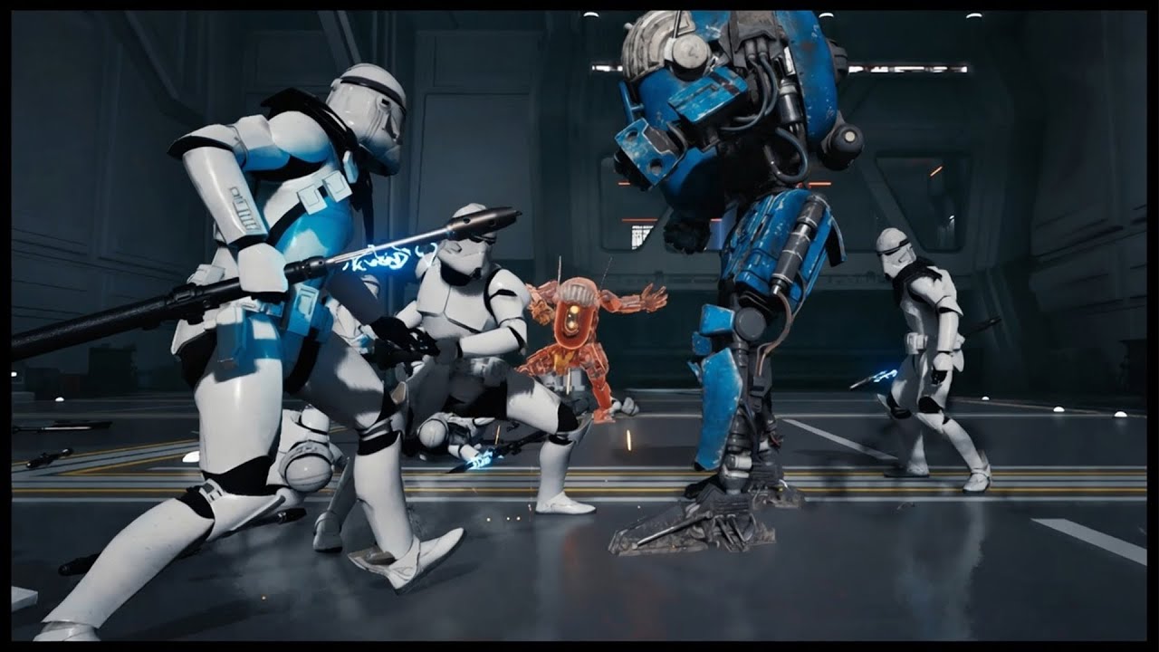 Star Wars Jedi: Survivor - Clone Troopers VS Bounty Hunters - NPC Wars