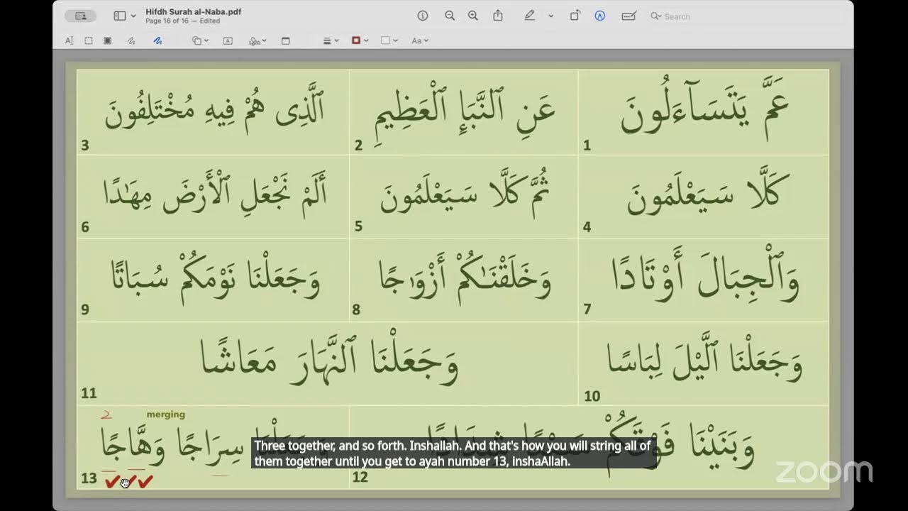 Live Class Surah al-Naba - Memorize with Tajweed & Understanding | THN1