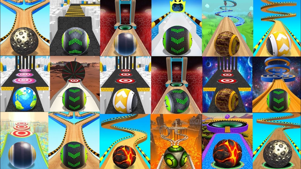 Going Balls VS Rollance Adventure Ball, Rolling Balance Ball, GyroSphere Trials, Space Rolling Balls